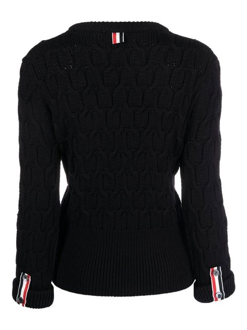 Sweater with woven design THOM BROWNE | FKA428AY1024415